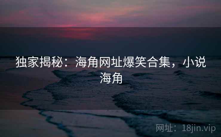 独家揭秘:海角网址爆笑合集,小说海角